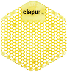 Pissoir Einlage mit Citrus Duft, doppelseitiger 3d Spritzschutz, 2er Set, eckig, Farbe: gelb